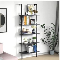 5- Tier Ladder Shelf, Black