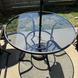 Glass Outdoor Table