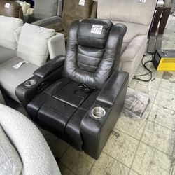 Leather Recliner Chair With Cupholders