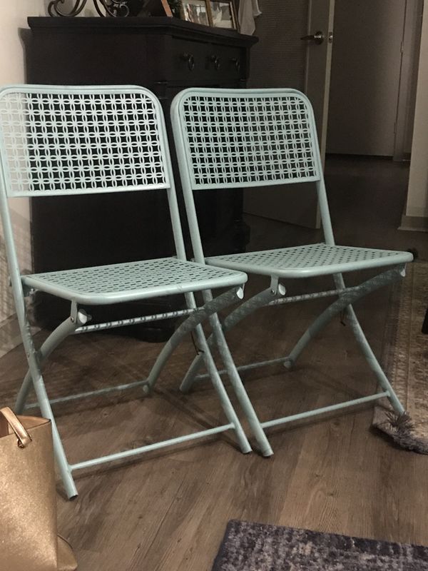 Light Blue Patio Chairs Foldable Originally From Target For Light Blue Patio Chairs Foldable Originally From Target For In Nashville Tn Offerup