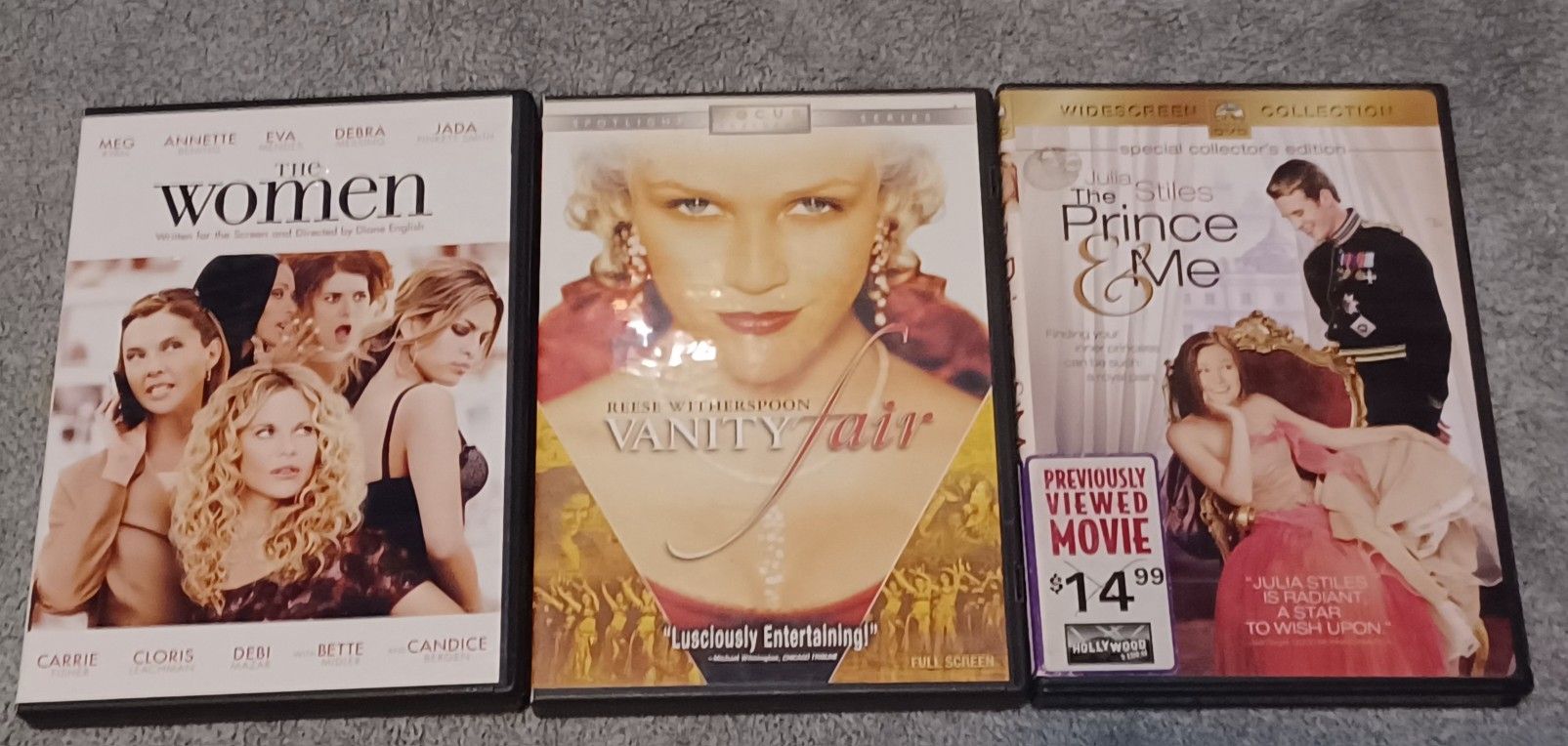 Prince And Me Vanity Fair The Women 3 Movie DVD Lot Fun Family