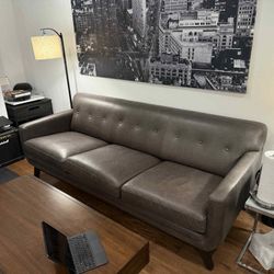 Living Spaces Cosette Leather Sofa