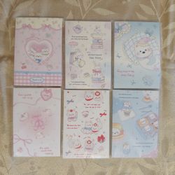 Bundle of 10 Assorted Cute Notepads for Scrapbook