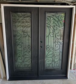 Iron  Design Fiberglass French Door