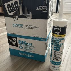 DAP Alex Plus Acrylic Latex Caulk, White, 10.1 Oz X9