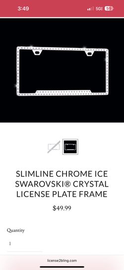 1 SWAROVSKI® CRYSTAL LICENSE PLATE FRAME