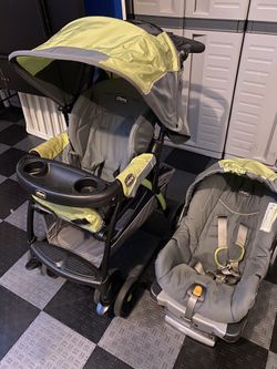 Chicco Stroller & Chico Infant Car Seat and Base