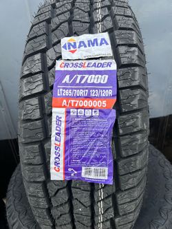 Set of 4 tire LT 265/70/17 cross leader A/T