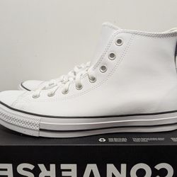 Converse Chuck Taylor All Star Hi TecTuff Leather Twill White Men's 10 A08761C