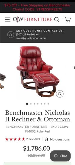 Benchmaster Recliner & Matching Ottoman