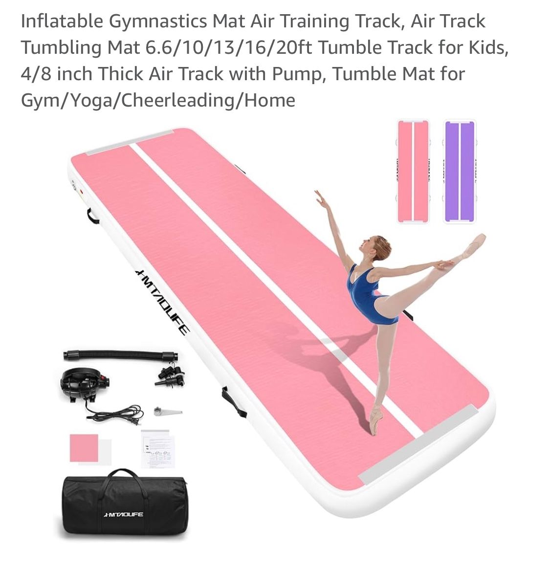 Inflatable gymnastics mat