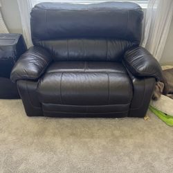 Brown Leather Recliner 