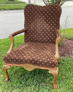Brown Polka Dot Accent Chair