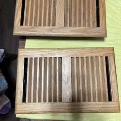Two 10” X 6”  Wood Vent Covers In Excellent Condition! 