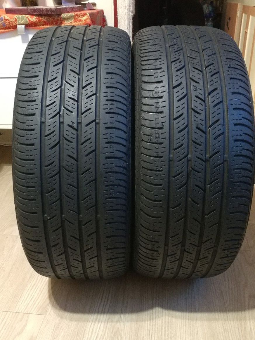 2USED TIRES CONTINENTAL RUNFLAT 225/45/17........70% TREAD @$50, for both tires