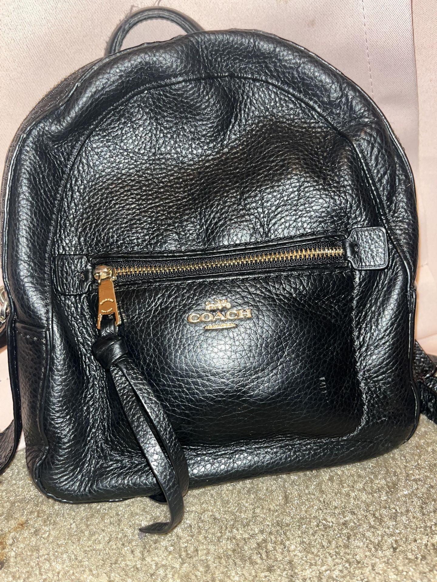 Black Coach Bookbag/Crossbody Bag