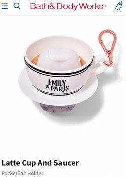 Adorable Limited Edition! BATH & BODY WORKS✨Netflix🗼EMILY in PARIS 💕👠☕️ LATTE CUP ☕️👠💕Pocketbac Holder