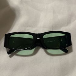Palm angels Sunglasses Silver Letters &  Green Lens