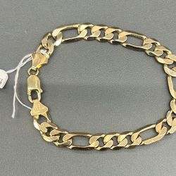 14k Figaro Bracelet 