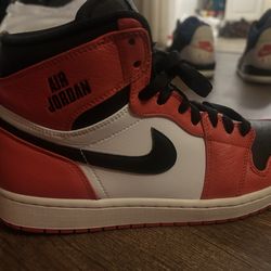 Jordan 1s different air Jordan print red-orange