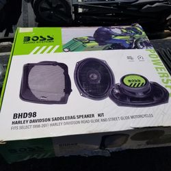 Harley Davidson Hard Bag Speakers New In The Box