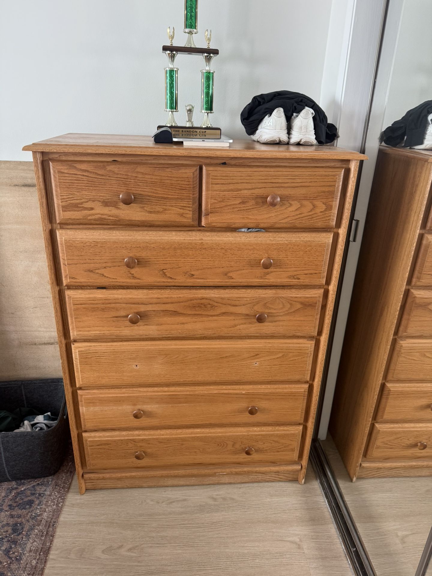 Large upright Wooden Dresser