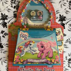 My Little Pony Let's Have Fun Activity Fun Purse Note Book 2004 New