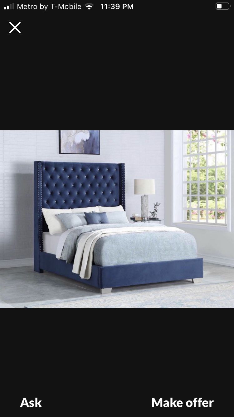 Brand New Queen Size Bed With Mattress $599.financing Available No Credit Needed 