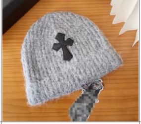 Chrome Hearts Gray Knit Beanie