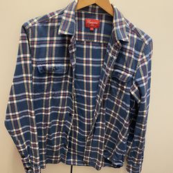 SUPREME Flannel Rare Sz Medium