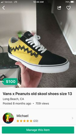 dobbeltlag Det er billigt handling Vans x Peanuts Old Skool Shoes size 13 for Sale in Chino Hills, CA - OfferUp