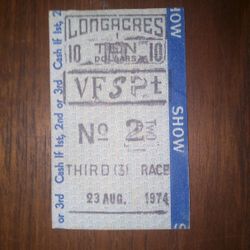  $10 show bet Ticket from Longacres Race Track