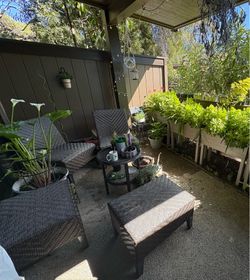 Porch chairs and stools
