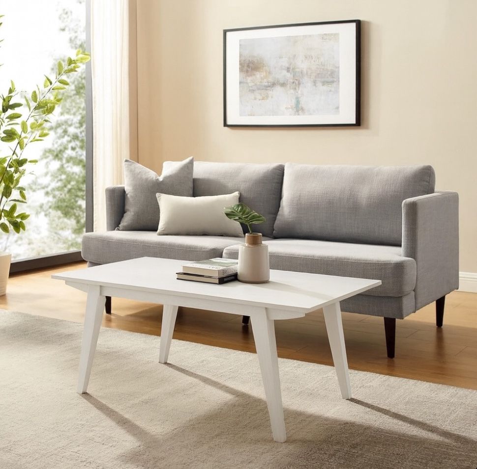 New 3 Piece White Solid Wood Coffee & Side Tables Set