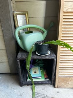 Outdoor Wicker Side Table/Shelf