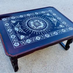 Korean Antique Folding Table with Abalone Shell Inlay 