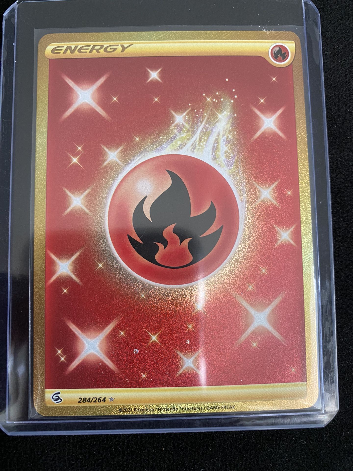 Fire Energy Secret Rare Pokemon Card