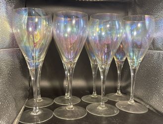 8 Piece Iridescent Glasses