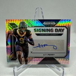2023 Panini Prizm Draft Picks - Signing Day A.T. Perry #SD-ATP Hyper Prizm