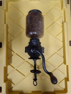 Antique Cast Iron Wall Mount Coffee Grinder