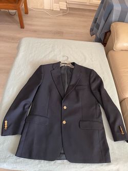 Navy Blue Blazer with Gold Buttons