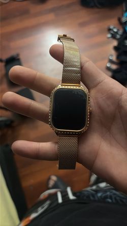 Gold-Tone Android smartwatch with adjustable Mesh Band