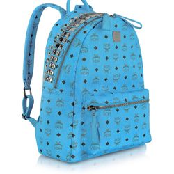 MCM MEDIUM SKY BLUE USED BACKPACK AUTHENTIC EURO RELEASE MCM BAG