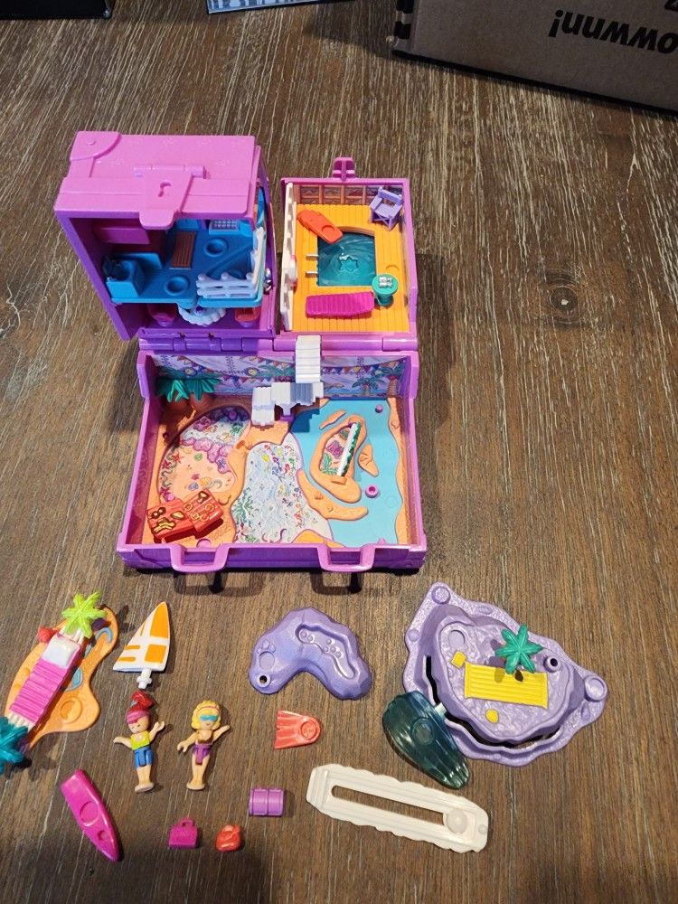 1996 Polly Pocket Surf n Swim Island Complete,All Products : American Fashion Style Bags On Sale