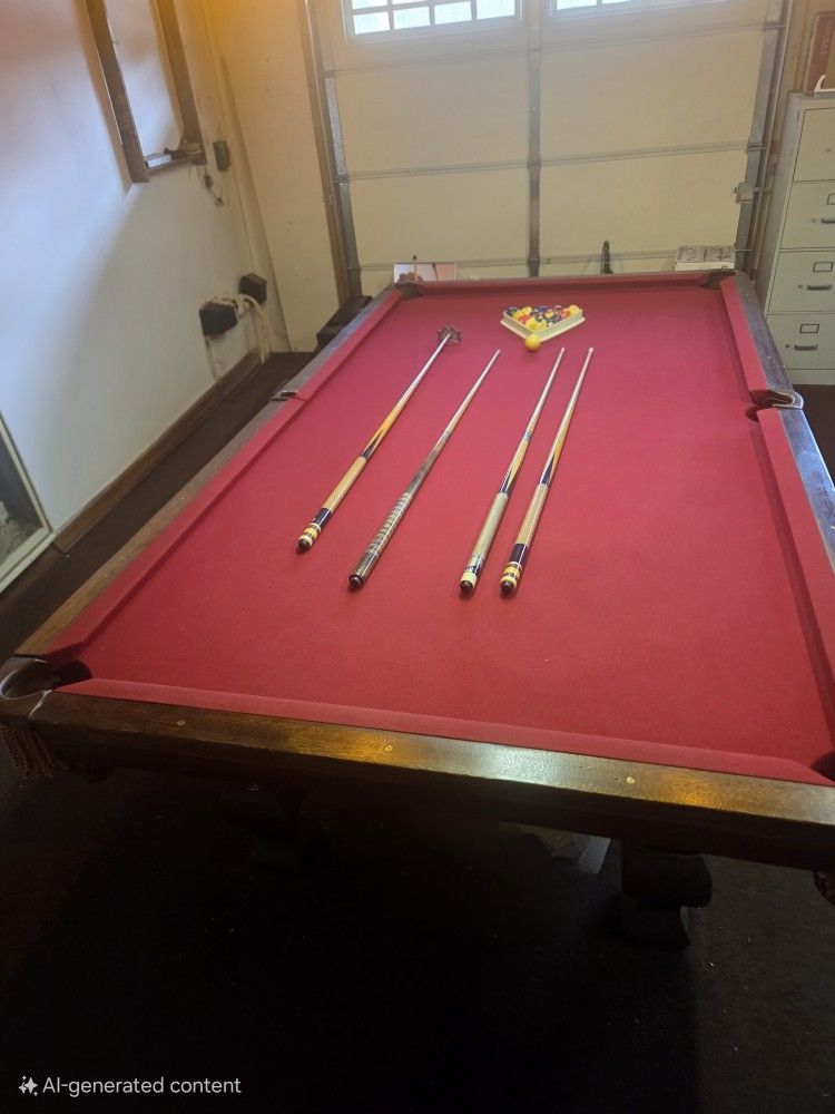 Antique Pool Table Selling Dads Table !