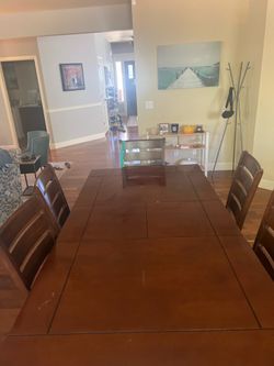 Dining table and chairs