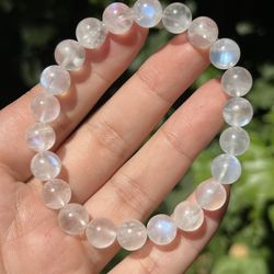 9mm Flashy Moonstone Bracelet 