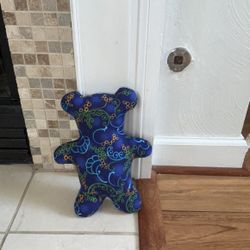 Teddy Bear with green,yellow And Blue decorations 