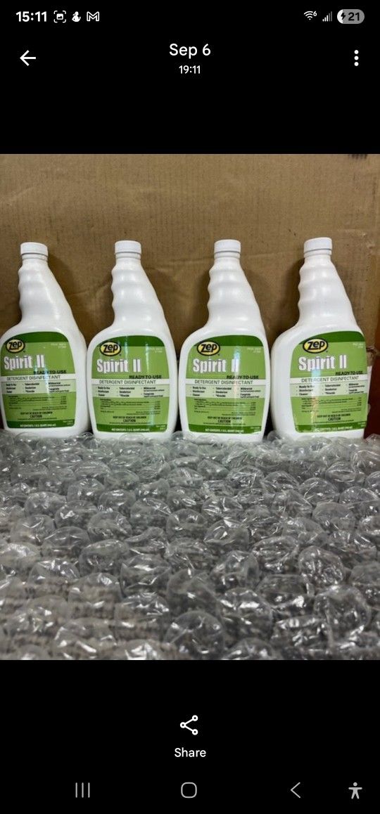 Zip Spirit Detergent Disinfectant