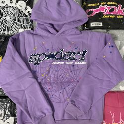 Sp5der Hoodie Violet Size m